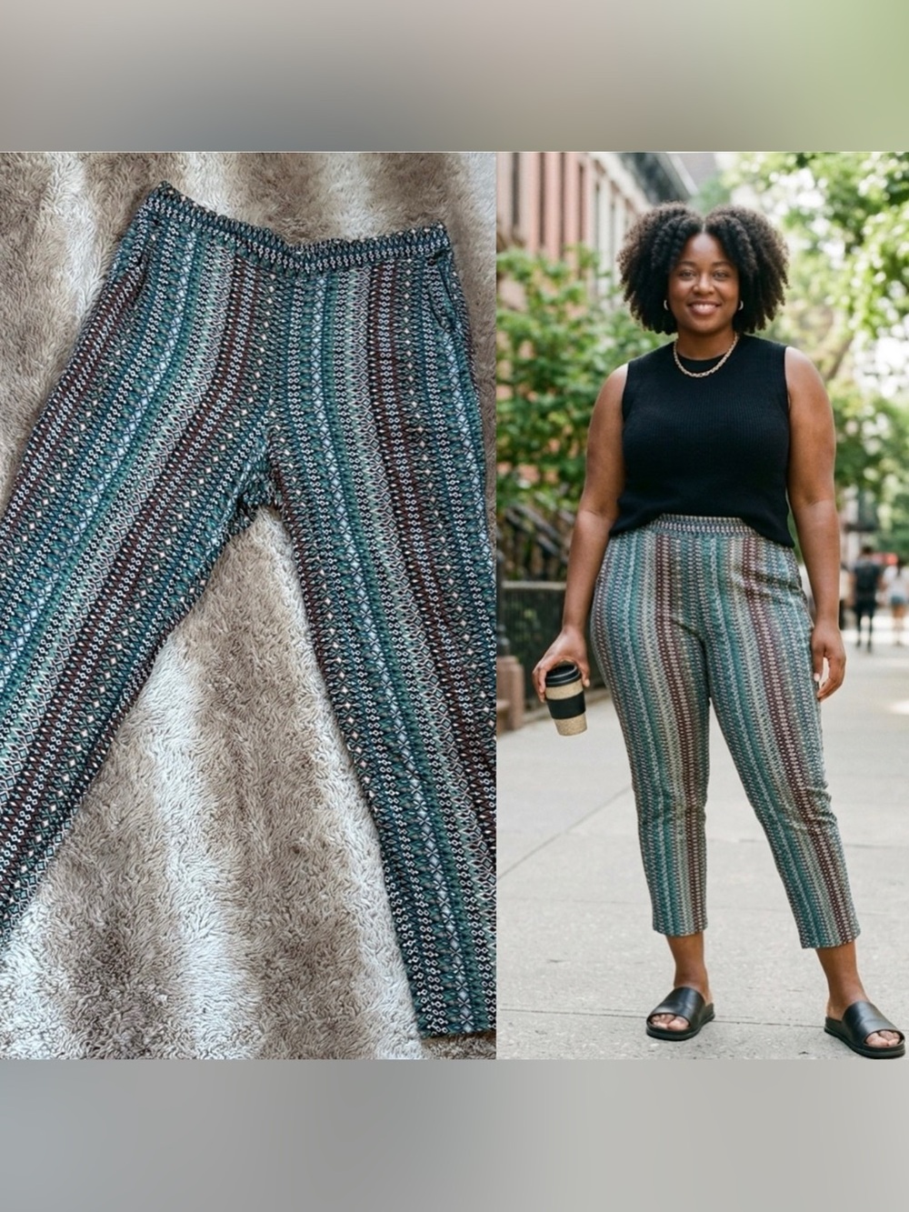 Jessica Simpson Multicolor Patterned Cropped Pants
